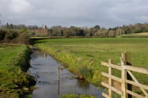 UK countryside showing groundwater